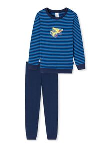 Schiesser schlafanzug pyjama schlafmode bequem Basic Kids blau 98