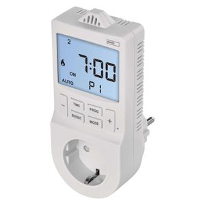 EMOS 2in1 Steckdosenthermostat und Zeitschaltuhr für Heizung und Kühlung, Heizkörper, Infrarotheizung, Aquarium, Terrarium, Gewächshaus , P5660SH