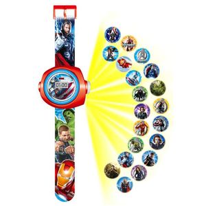 Magische Projektion Uhr Spielzeug Für Kinder Elektronische Geräte,Ein Geschenk für das Kind，Projektions-Elektronische Uhr，Die Avengers League