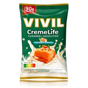 Vivil Creme Life Caramel Hazelitos pastylki do ssania bez cukru 90g