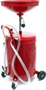 Ölauffanggerät für 68l, höhenverstellbar 98-157cm mit 4-Rad-Fahrwerk, Entleerung mittels Luftdruck