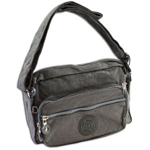 Bag Street leichte Nylon Tasche Damenhandtasche Schultertasche grau OTJ227K