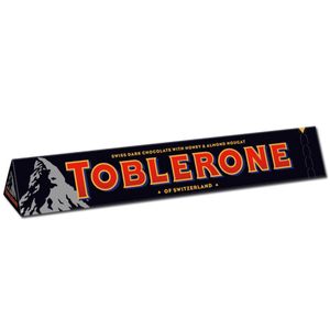 Toblerone Hořká hořká čokoláda s medem a mandlovým nugátem 100g