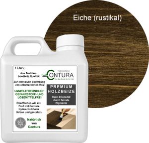 Contura 1 Liter Holzbeize Wasserbeize Möbel Farbe - Eiche Rustikal (P43)
