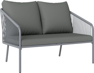 Outsunny Gartensofa mit Kissen 2-Sitzer Rattan Sofa Lounge Sofa Outdoor Balkon Outsunny Gartensofa mit Kissen 2-Sitzer Rattan Sofa Lounge Sofa Outdoor Balkon