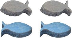Dicke Holzfische I 48 Stück I 3,5 cm I Streudeko I Tischdeko Kommunion Taufe - 0,16 € pro Stück
