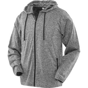 Herren Hooded Tee-Jacket - Atmungsaktiv - Farbe: Marl Grey - Größe: 3XL