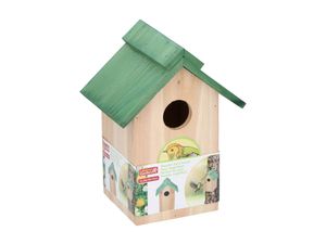 Lifetime Garden - Vogelhäuschen - Holz - 24 x 18 x 14 cm - Beige - Grün