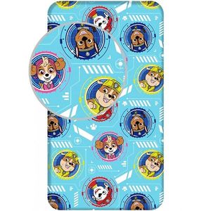 Paw Patrol Spannbettlaken - Spannbetttuch - Baumwolle 90x200 Überzug Chase NEU