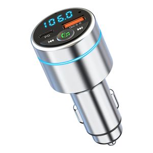 KFZ-Adapter, FM Transmitter Auto Bluetooth 5.3, Ganzmetall PD 30W & QC3.0 18W Schnelles Autoladegerät Zigarettenanzünder,Noise Cancelling Mikrofon