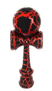 Geschicklichkeitsspiel Holzspielzeug Schnur Ball Kendama Holz-Spielzeug 12357, Farbe:Rot/ red