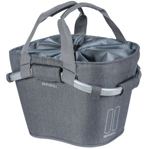 Basil City-Tasche ClassicCarryAll Front grey melee, abnehmbar oh Halt,28x37x26cm, grau