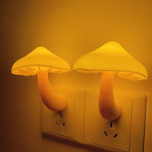 Melario 1 Stück Pilz-Form Nachtlicht LED Sensor Plug-in Wand Schlafzimmer Lampe für Kinder