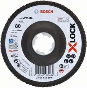 Bosch PRO X571 X-Lock Fächerschleifscheibe 115 mm G80 - 2608619199
