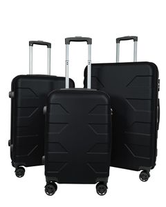 My Travel Bag Barcelona ABS Reisekoffer Schwarz 3er Set (M+L+XL)