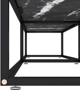 vidaXL TV-Schrank Schwarz Marmor-Optik 180x40x40,5 cm Hartglas