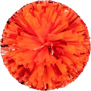 6 kusů roztleskávání Pom Poms se snadno uchopitelným kroužkem, sportovní taneční roztleskávání Plastové Pom Poms Roztleskávání pro sportovní tým Spirit Cheer (červená)