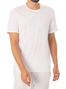 Calvin Klein Herren CK One Lounge-Grafik-T-Shirt, Weiß L