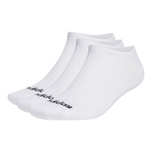 adidas Unisex Sneakersocken, 3er Pack - Thin Linear Low-Cut, dünne Socken, Logo, einfarbig Weiß 40-42