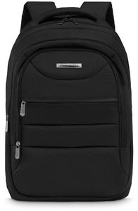 Zagatto ZG773 Großer geräumiger schwarzer Rucksack mit Platz für einen Laptop bis zu 17 Zoll Kapazität 31L Sportrucksack Business-Rucksack Eleganter Rucksack Schulrucksack College-Rucksack Urbaner Rucksack Herrenrucksack