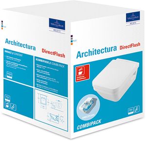 Villeroy & Boch Architectura - Závesné WC s WC doskou SoftClosing, DirectFlush, alpská biela 5685HR01