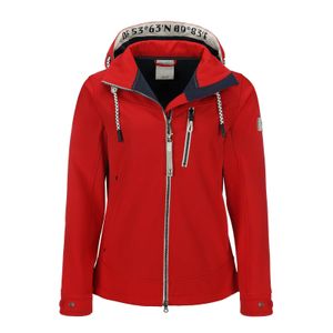 Dry Fashion Damen Softshelljacke Hiddensee - Outdoor-Jacke Softshell mit Fleece-Innenfutter in Rot Größe 44