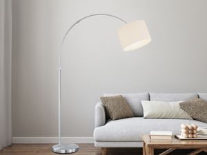 stehleuchte Hotel215 cm Stahl/Textil 6 kg mattsilber/weiss