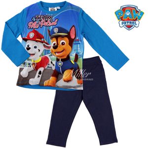 Paw Patrol Jungen Schlafanzug mit Marshall & Chase, 2-teilig, blau, 6 Jahre (116 cm)