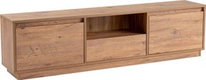 Fernsehschrank Morrigan, Ständer fÃ1/4r Wohnzimmerfernseher, Niedriges Wohnzimmer-Sideboard, TV-Ständerbasis, 160x30 h42 cm, Kiefer