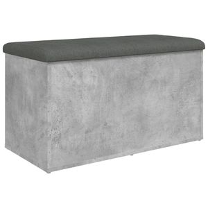vidaXL Lavice s úložným prostorem betonová šedá 82x42x45 cm materiál na bázi dřeva