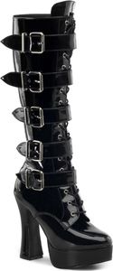 ELECTRA-2042 Damen Boots von Pleaser, Schwarz Lack , EU 38, US 8