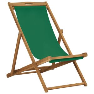 Strandstuhl Klappbar Massivholz Teak Grün, Gartenstühle Modern Design DE