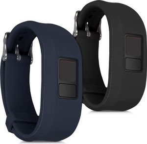 kwmobile 2x Sportarmband kompatibel mit Garmin Vivofit 3 Armband - Fitnesstracker Band Set aus TPU Silikon