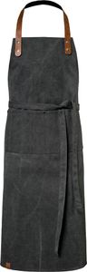 Twill Latz-Schürze, prewashed, B 75 x L 100 cm, black washed : schwarz : 65% Polyester 35% Baumwolle 330 g/m²
