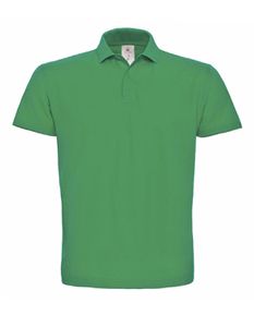 B&C Herren Polo Shirt Piqué Kurzarm Basic T-Shirt Baumwolle Shirt Top, Größe:4XL, Farbe:Kelly Green