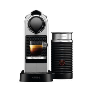 Krups Nespresso CitiZ & Milk XN761B - Kávovar s cappuccinatorem - 19 barů - stříbrný