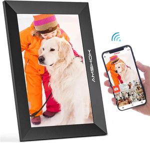 Amshok Digitaler Bilderrahmen - Teilen Sie Erinnerungen im Handumdrehen! Full HD IPS Display, WLAN-Konnektivität, Touchscreen, 32 GB Speicher, App-Steuerung