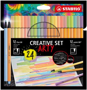 STABILO point 88 / Pen 68 Kreativ-Set ARTY 24er Kartonetui