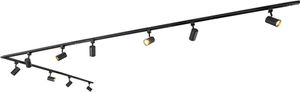 QAZQA - Modern Modernes 1-Phasen-Schienensystem Komplettset I Spotlight I Deckenspot I Deckenstrahler I Strahler mit 10 Spot I Spotlight I Deckenspot I Deckenstrahler I Strahler I Lampe I Leuchtes sch