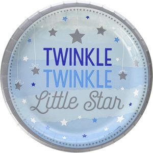 Creative Converting - Dezertní talíř "Twinkle Little Star" 8-pack - papír SG26443 (jedna velikost) (šedá/modrá/bílá)