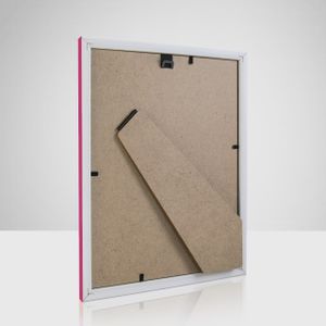 KNOR Bilderrahmen 13x18 cm Rosa, Neon, Bilderrahmen, Fotorahmen, bruchsicheres Acrylglas, Picture Frame 13x18, zum Aufhängen & Aufstellen, Kunststoffrahmen, Wand und Tischaufstellung, aus Recyceltem