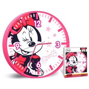 Disney wanduhr Minnie Girls 25 cm rosa/weiß