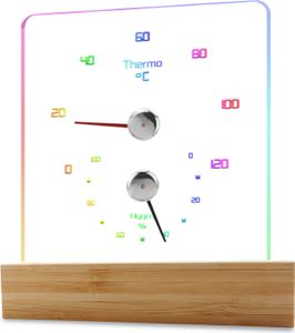 INF Saunathermometer Hygrometer mit RGB-Licht INF Saunathermometer Hygrometer mit RGB-Licht