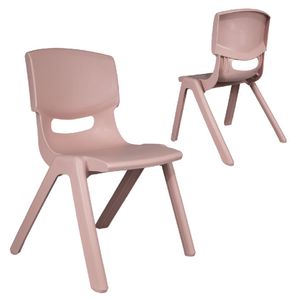 Hochstuhl aus Kunststoff in Pastellrosa