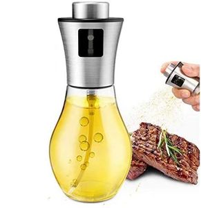 Öl Sprayer, Ölsprüher Ölspender mit gratis Tube Bürste und Trichter Öl Sprühflasche Auslöser für BBQ Brot backen Küche Kochen (200ML)