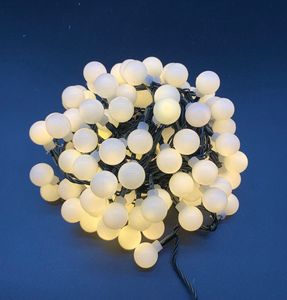 Style home 120 LED Lichterkette Aussen & Innen 5M Kugelleucht(18mm) Strombestrieben mit 8 Modus fuer Garten Party Weihnachten,Warmweiss IP44 Wasserdicht [Energieklasse A++]