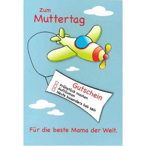 Depesche Klappkarten Muttertag : Zum Muttertag Gutschein Flugzeug Klappkarten Muttertag Sortierung: Zum Muttertag Gutschein Flugzeug
