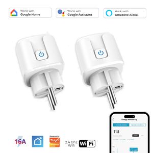 2x Intelligente WiFi WLAN Steckdose mit Strommessung und Sprachsteuerung, Timer, SmartLife App, Mini Smart Plug, Alexa & Google