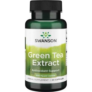 Swanson Original Grüner Tee Grüntee Extrakt [ Hochdosiert 500mg ] 60 Kapseln