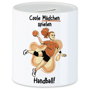 Coole Mädchen spielen Handball Spardose Handballerin Handballspielerin Handballverein Mädchen Schwester Freundin